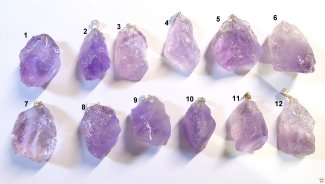 Amethyst-Anhänger, Rohstein, Metallöse